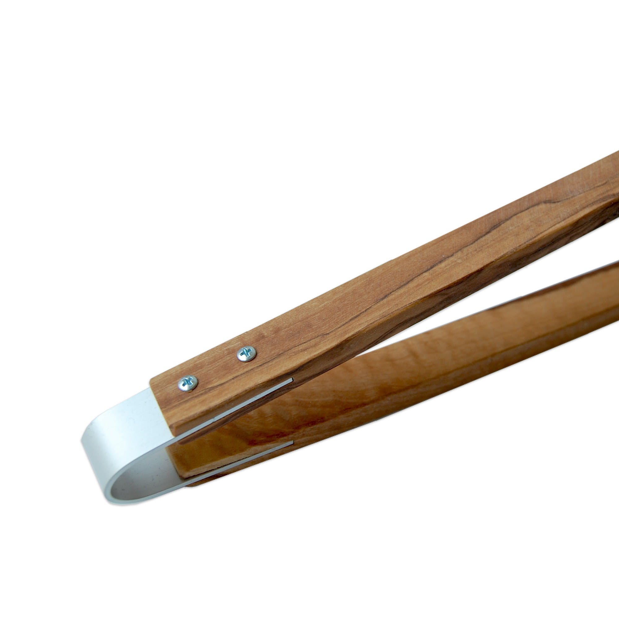 Grillzange aus Olivenholz - kurze Version (Länge ca. 32cm)