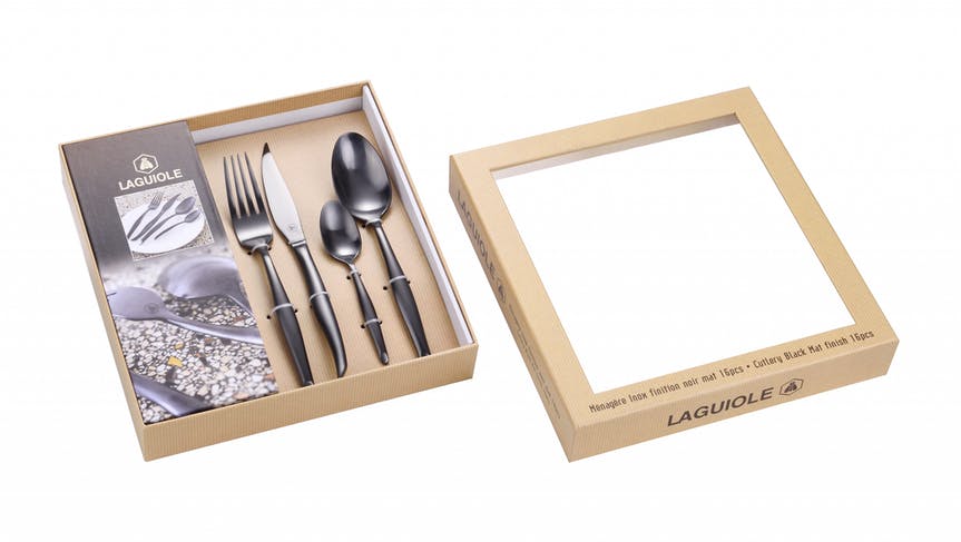 Besteckset "Black Edition" - 16 teilig - Laguiole