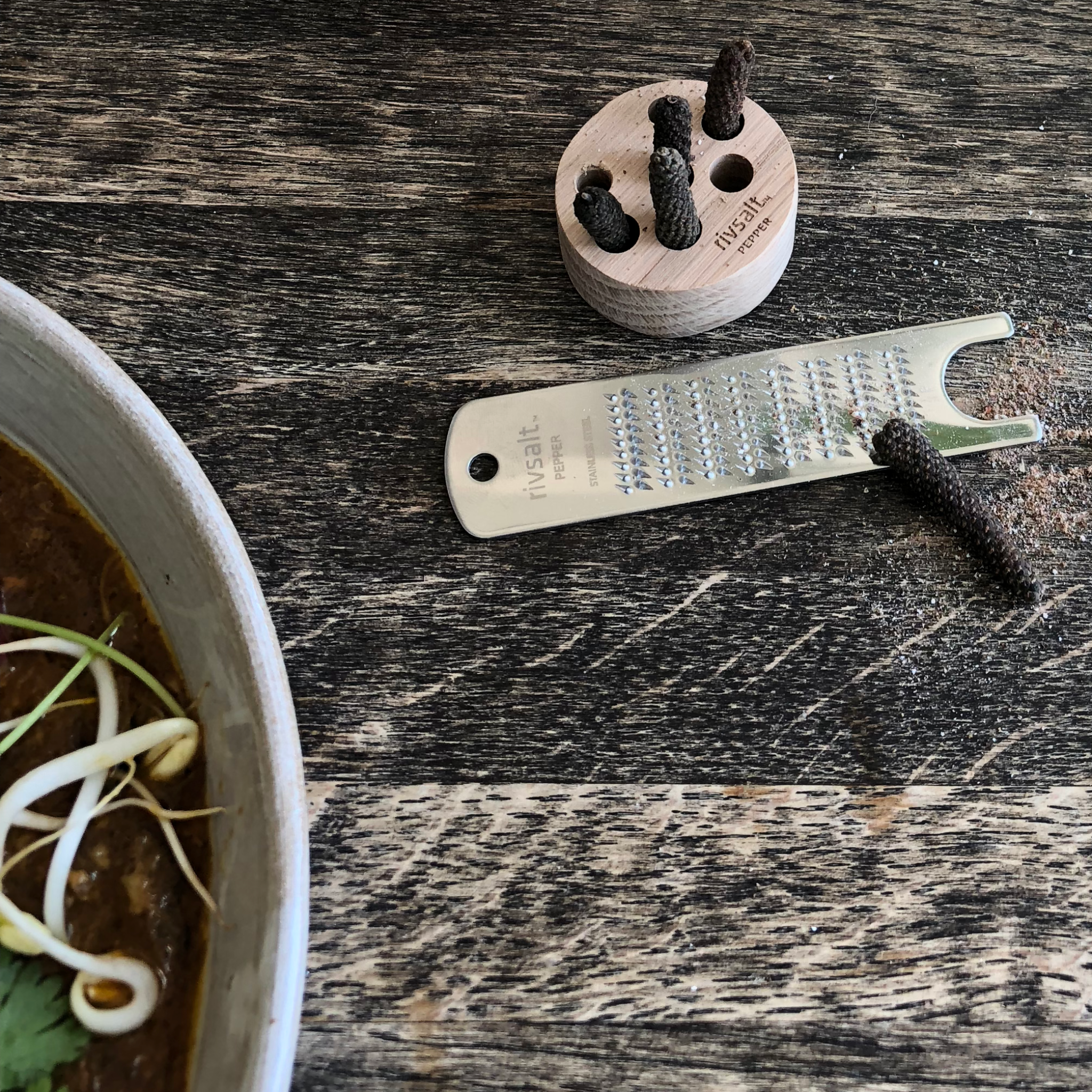 Rivsalt PEPPER - Salzreibe - Java Stangenpfeffer - BBQ-Erlebnis
