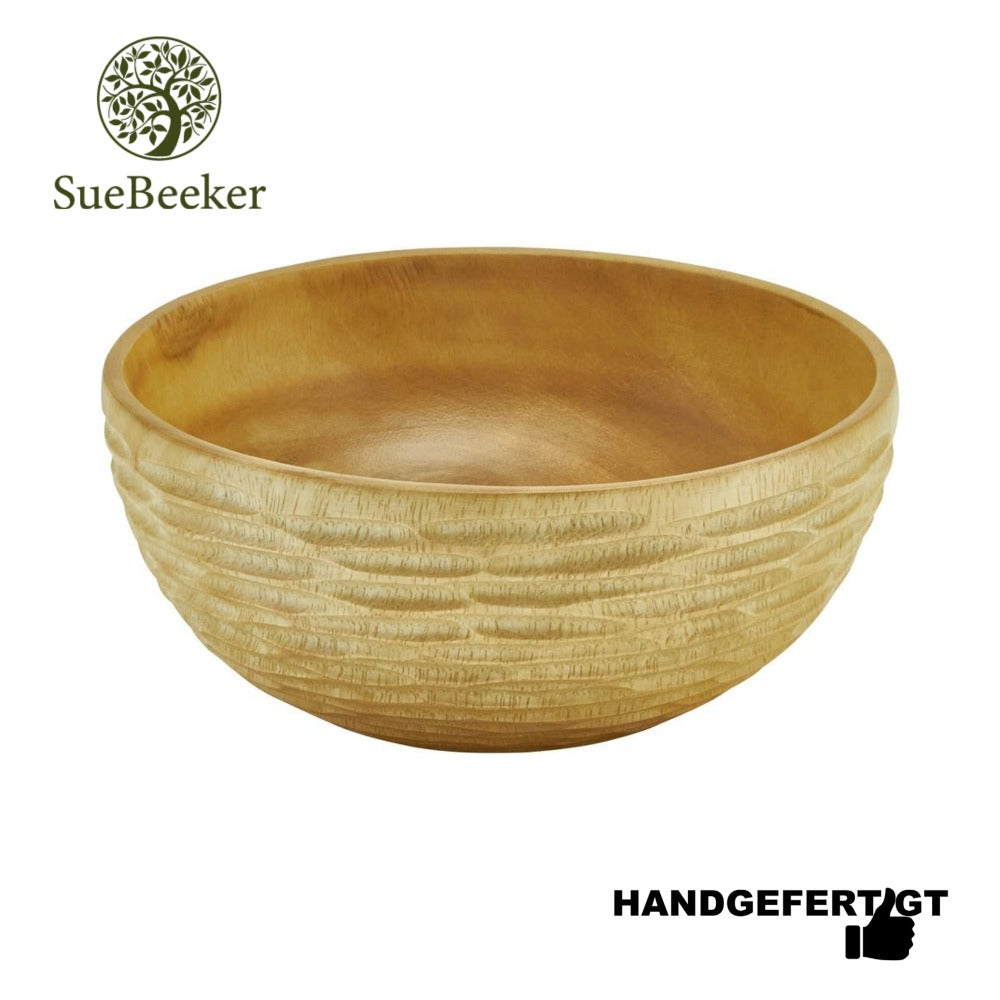 "Carved nature XS" ökologisch nachhaltige und handgefertigte Holzschale - Obstschale - Salatschale von SueBeeker