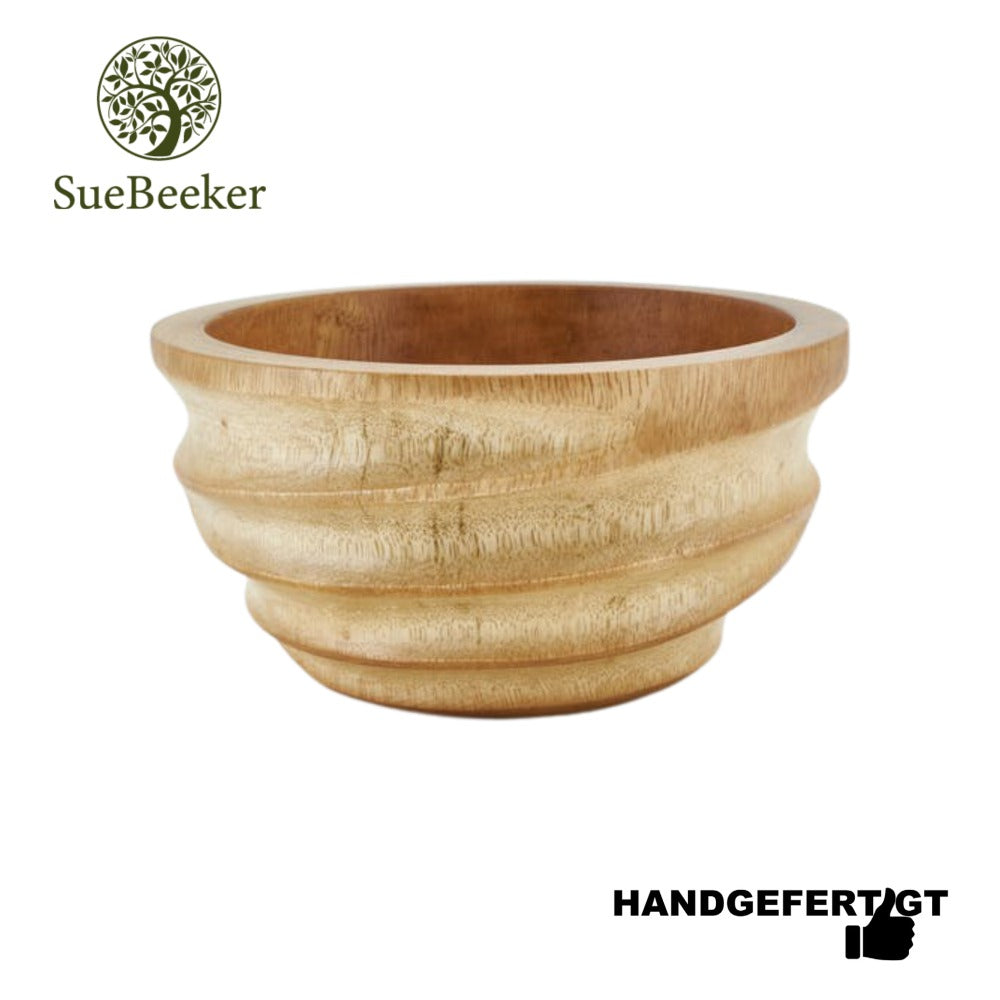 "Twist Natur M" ökologisch nachhaltige und handgefertigte Holzschale - Obstschale - Salatschale von SueBeeker