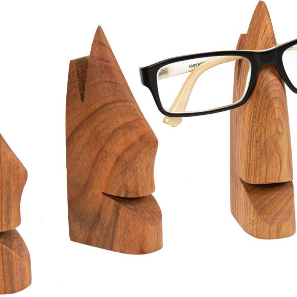 Brillenhalter SPECULA aus Holz – Woodkopf
