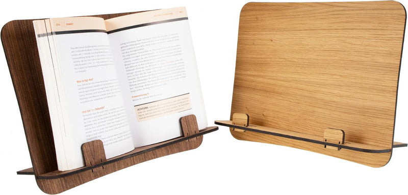 2er Set: Buchhalter aus Holz und ein Halter für dein Tablett - 33 x 25,5 x 18 cm